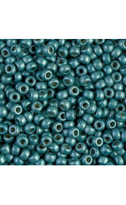 Miyuki rocailles Perlen 8/0 - Matted duracoat galvanized dark sea foam 8-4217F